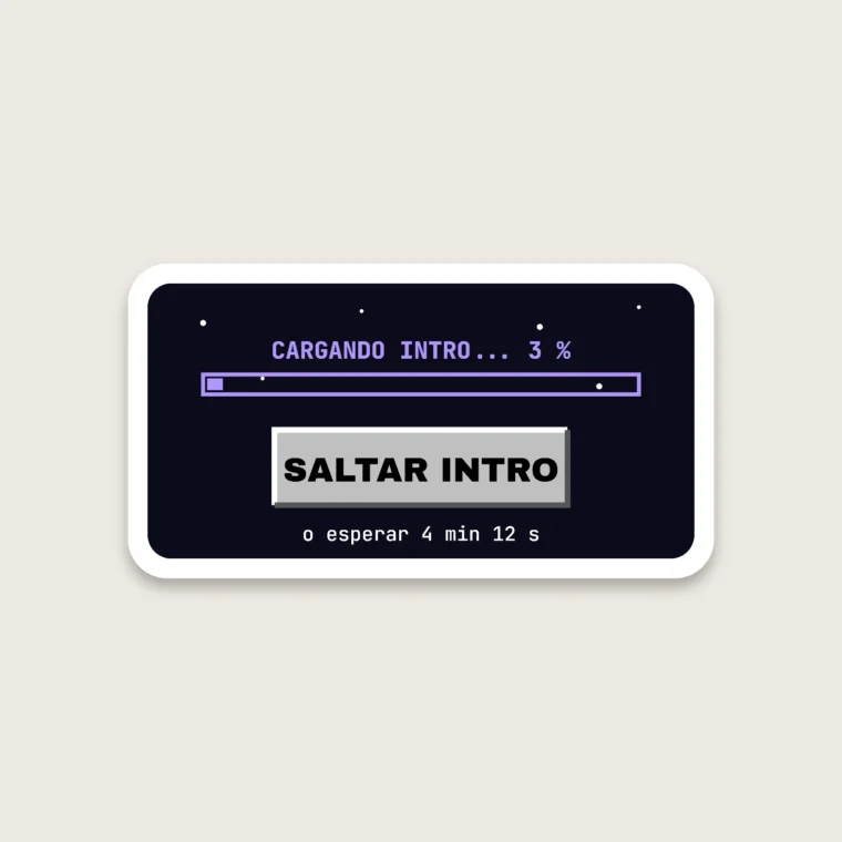 Saltar intro – Pegatinas