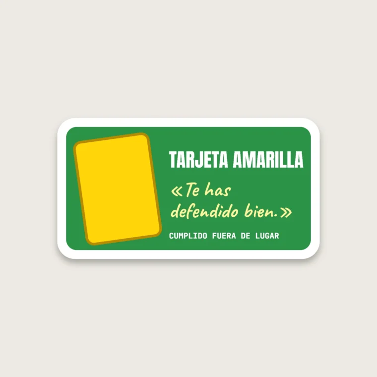 Tarjeta amarilla – Pegatinas