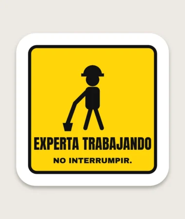 Experta trabajando – Pegatinas