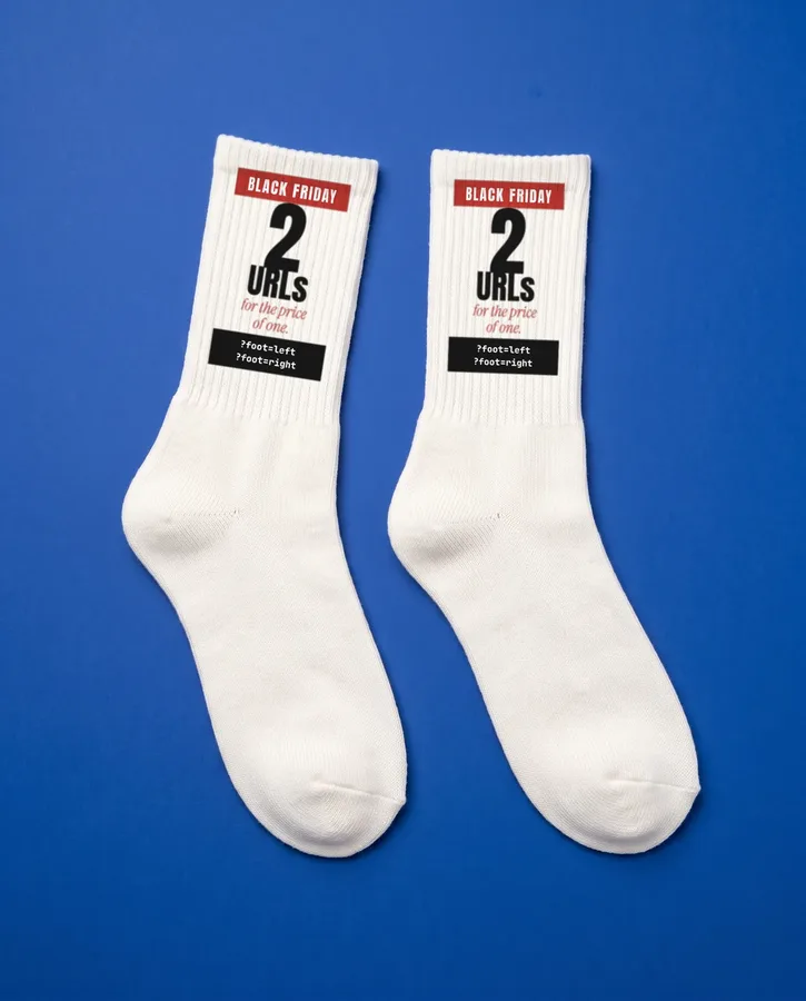 2 URLs for the price of 1 – 404 socks