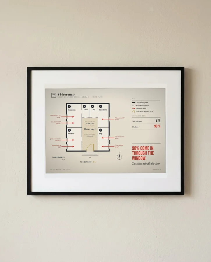 Visitor map: entry through the window – Posters