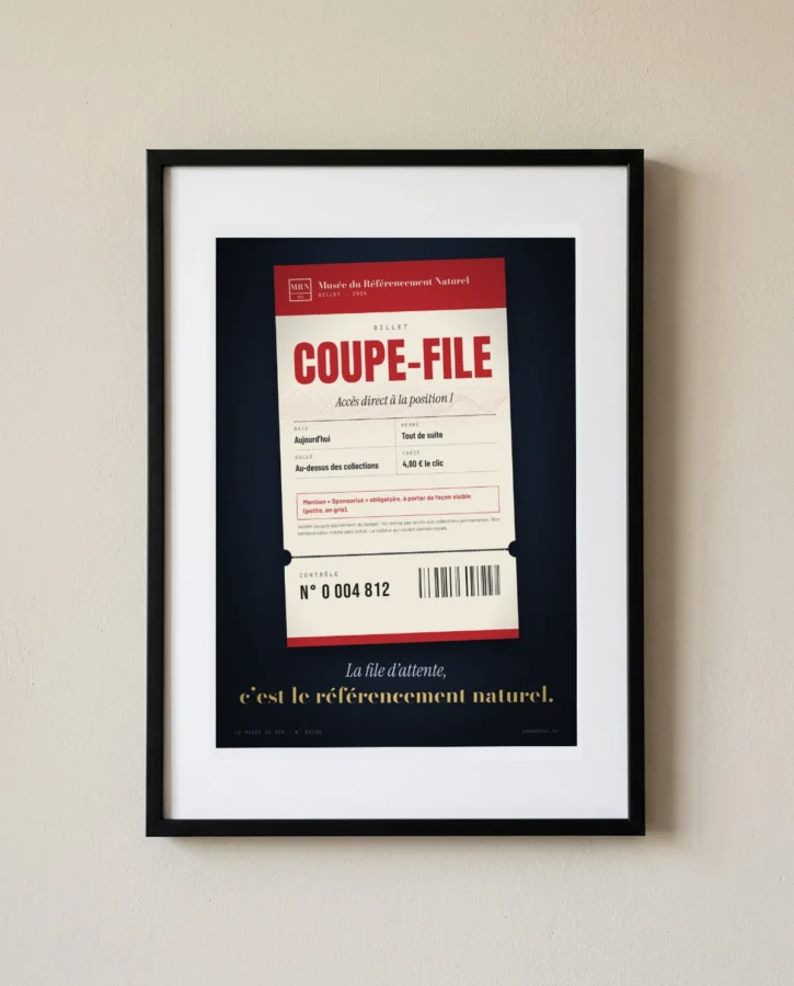 Billet coupe-file, position 1 – Posters