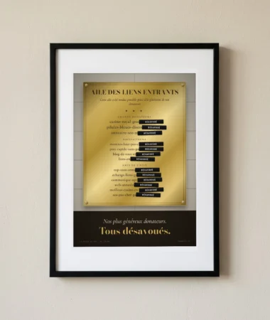 Plaque des donateurs de l’aile des liens – Posters