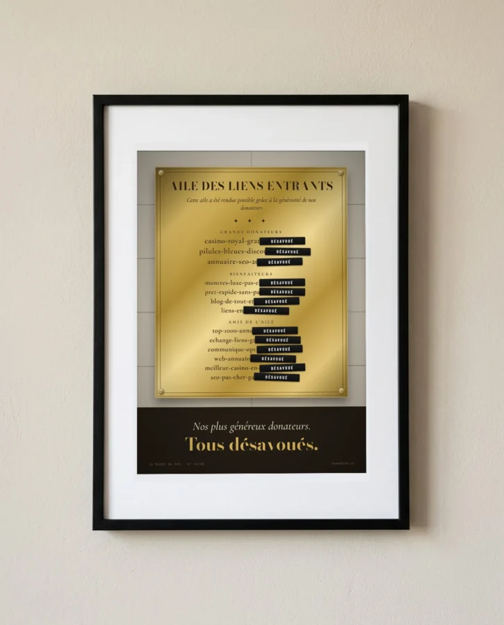 Plaque des donateurs de l’aile des liens – Posters