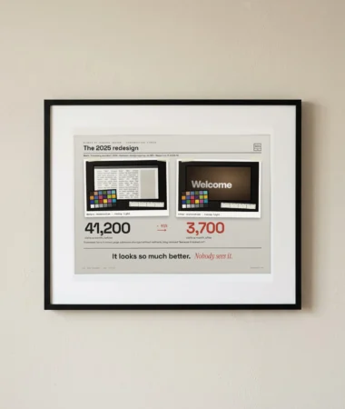 Restoration of the work: the redesign – Posters