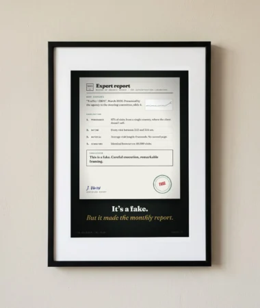Expert report: this traffic is a fake – Posters