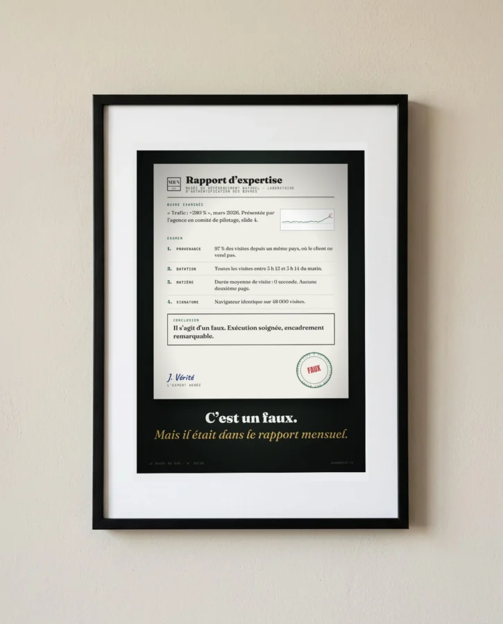 Rapport d’expertise : ce trafic est un faux – Posters