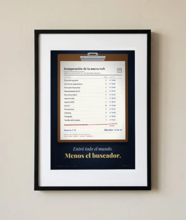 Lista de recepción de la inauguración de la nueva web – Pósters