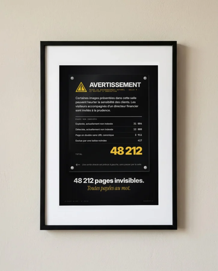 Avertissement : salle du rapport d’indexation – Posters
