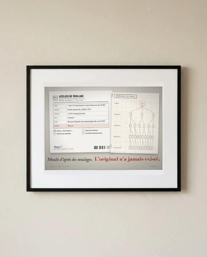 Bon de moulage : 4 000 articles, original introuvable – Posters