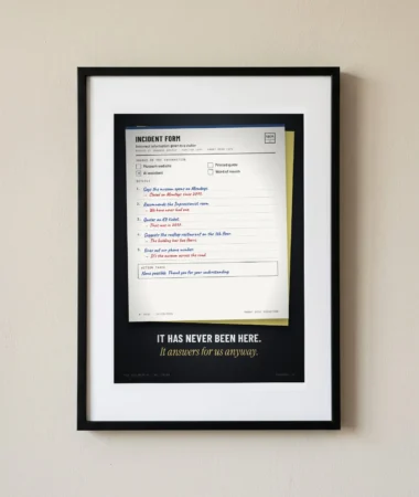 Incident form: what the AI says about the museum – Posters