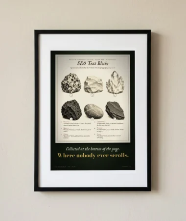 Mineralogy of SEO text blocks – Posters