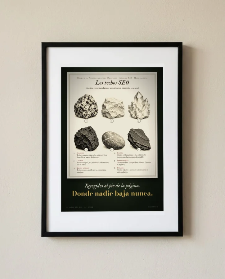 Mineralogía de los tochos SEO – Pósters