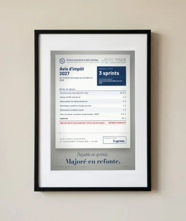 Avis d’impôt sur la dette technique – Posters