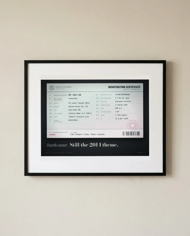 The website’s logbook – Posters