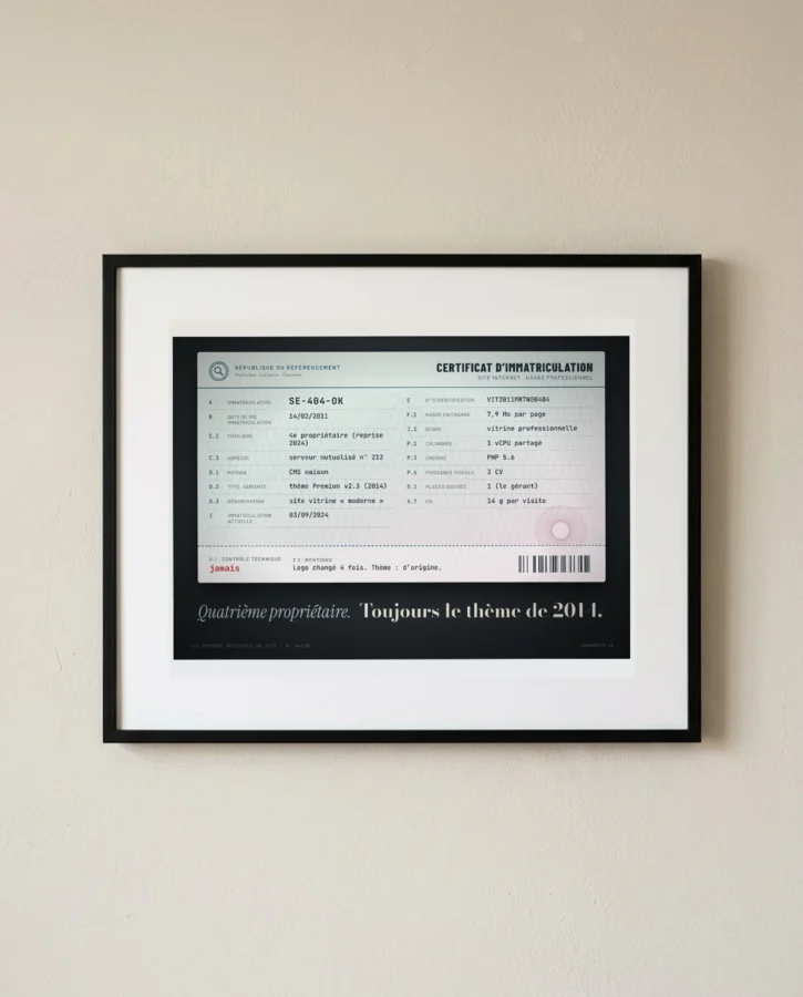 Carte grise du site – Posters