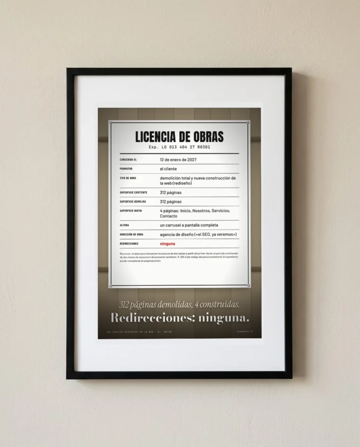 Licencia de obras del rediseño – Pósters