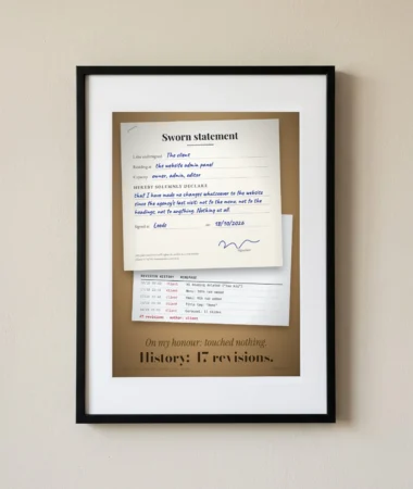 The client’s sworn statement – Posters