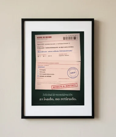 Solicitud de reconsideración certificada – Pósters