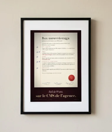 Bail emphytéotique sur le CMS de l’agence – Posters