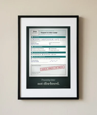 Indexing request form – Posters