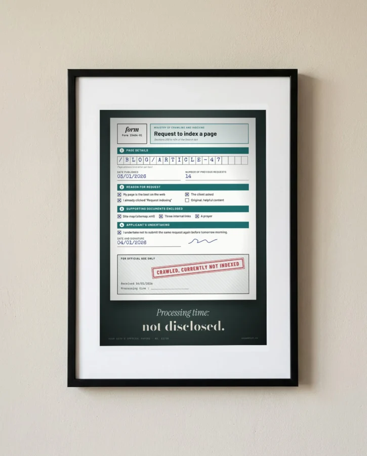 Indexing request form – Posters