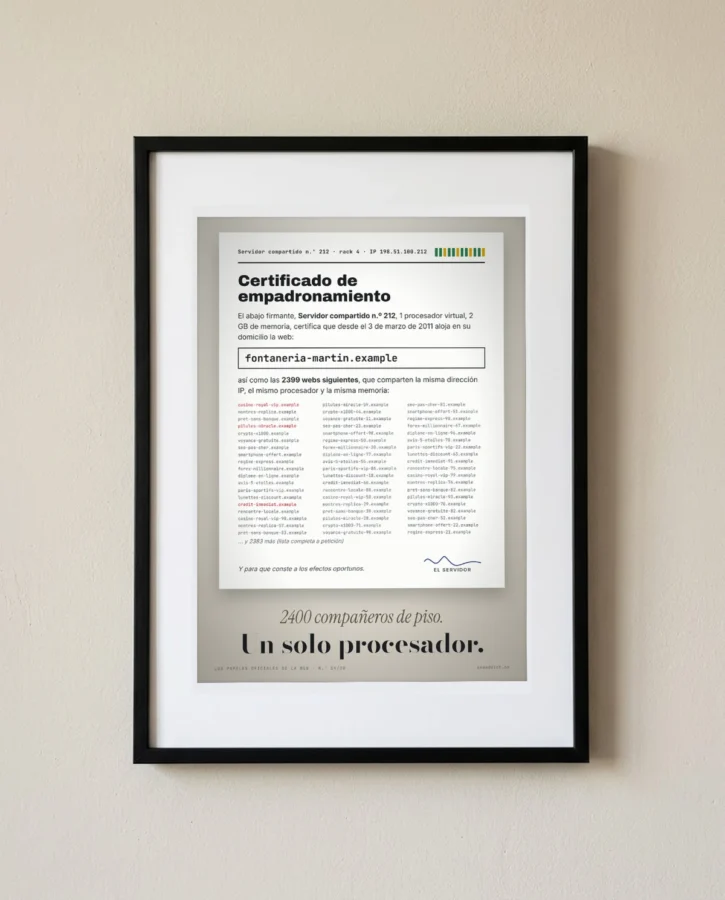 Certificado de empadronamiento compartido – Pósters