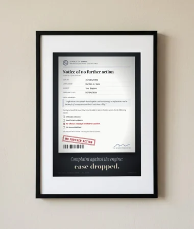 Complaint against the engine, dropped – Posters
