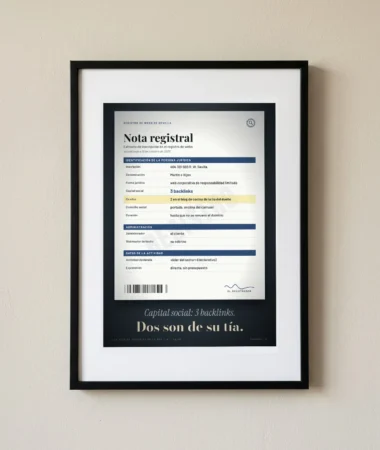 Nota del Registro Mercantil de la web – Pósters