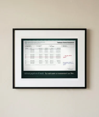 Tableau d’amortissement de la refonte – Posters