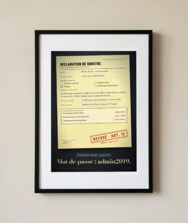Déclaration de sinistre : piratage du site – Posters