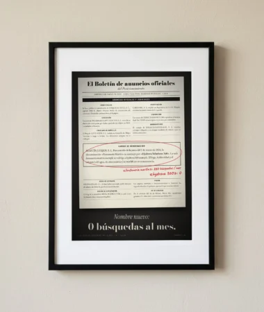 Anuncio oficial: nombre nuevo, cero búsquedas – Pósters