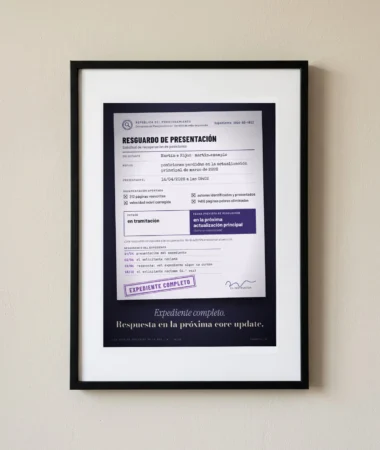Expediente de recuperación, en tramitación – Pósters