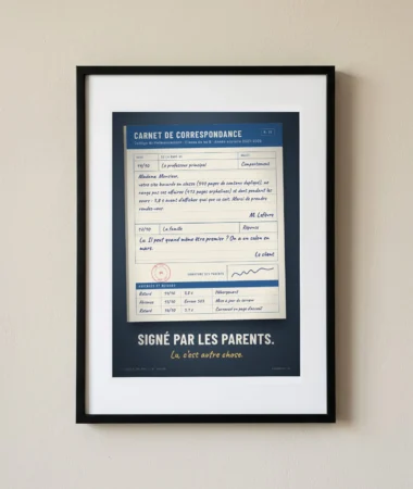 Carnet de correspondance, signé par le client – Posters