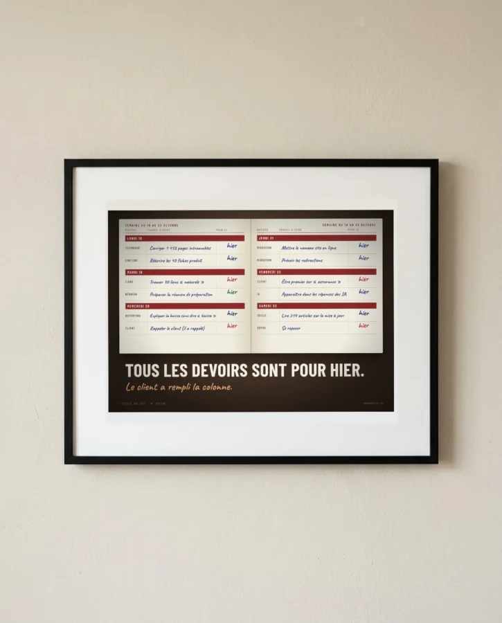 Cahier de textes : tout est pour hier – Posters