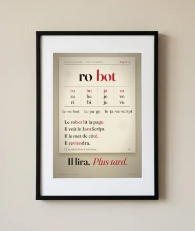 Méthode de lecture du robot, leçon 12 – Posters