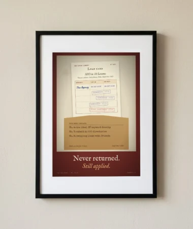 Library card: never returned, still applied – Posters