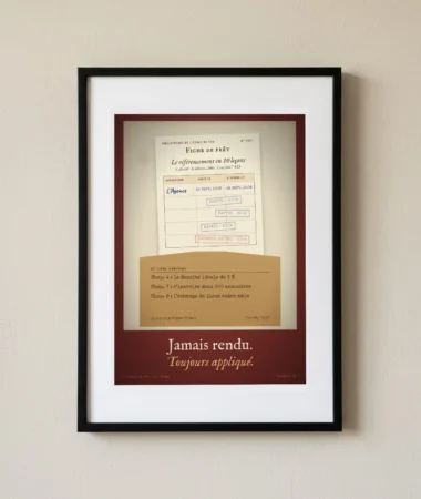 Fiche de prêt : jamais rendu, toujours appliqué – Posters