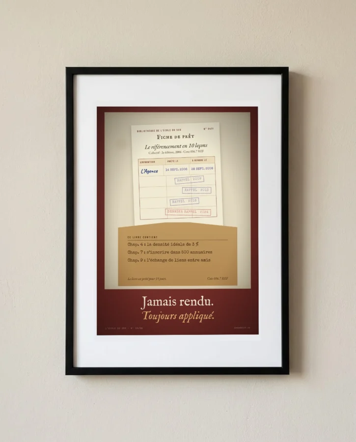Fiche de prêt : jamais rendu, toujours appliqué – Posters
