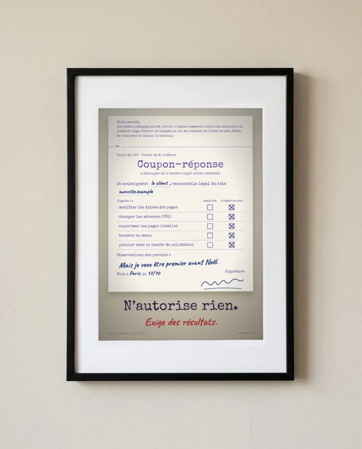 Autorisation parentale : n’autorise rien – Posters