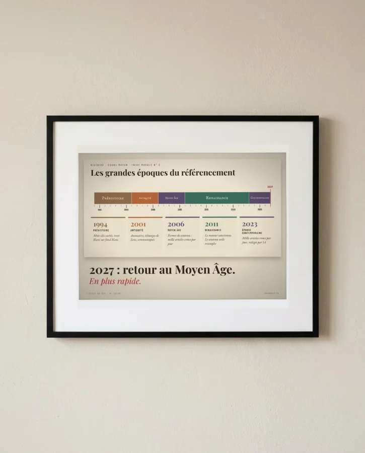 Frise de l’histoire du SEO, retour au Moyen Âge – Posters