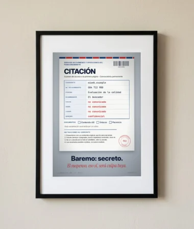 Citación al examen de la página 1 – Pósters