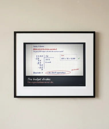 Long division: the budget divides, the expectations don’t – Posters