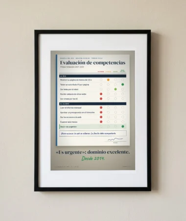 Boletín de competencias: «es urgente», dominio excelente – Pósters