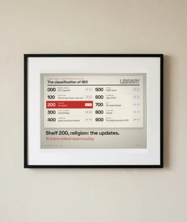 Library classification: shelf 200, the updates – Posters