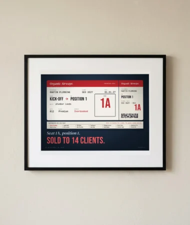 Boarding pass, seat 1A sold 14 times – Posters