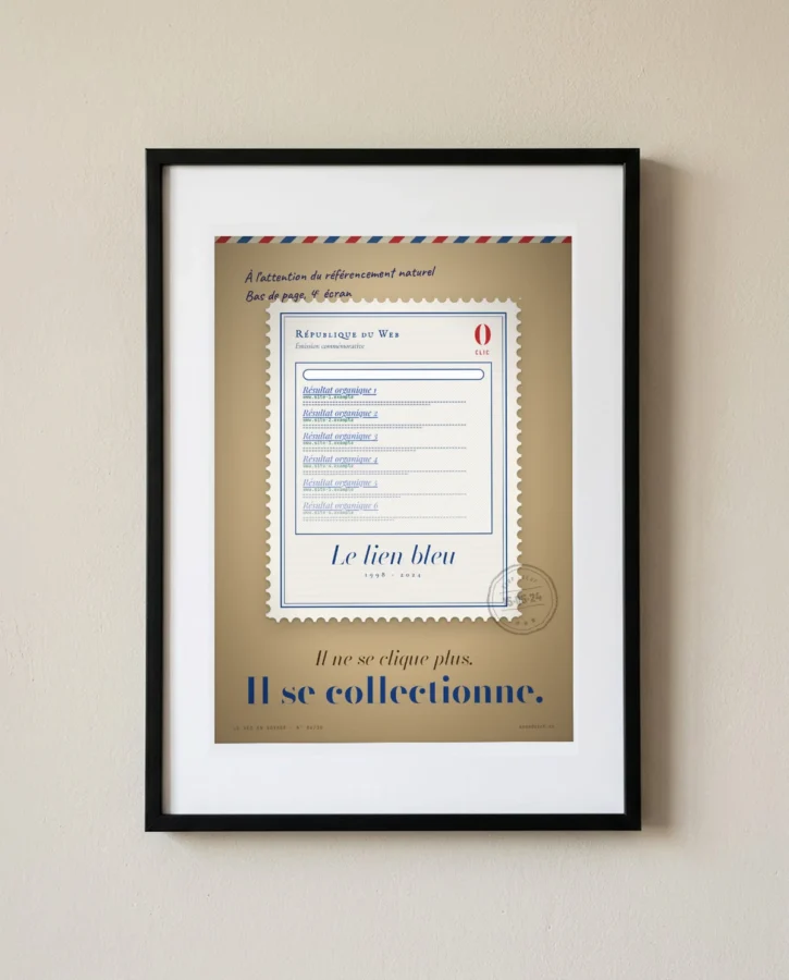 Timbre commémoratif : le lien bleu – Posters
