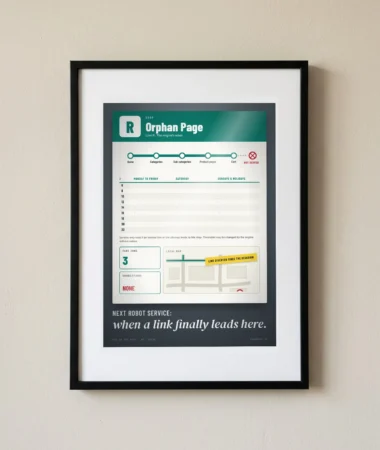 Stop: Orphan Page, no service – Posters