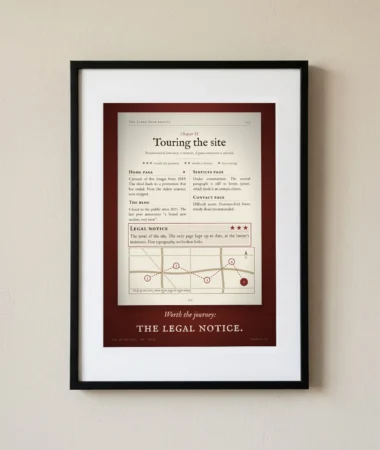 Site guide: the legal notice is worth the trip – Posters