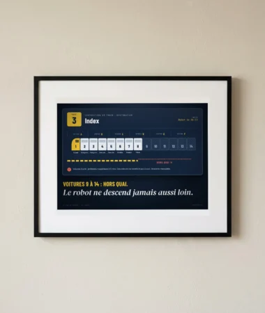 Composition du train : voitures 9 à 14 hors quai – Posters